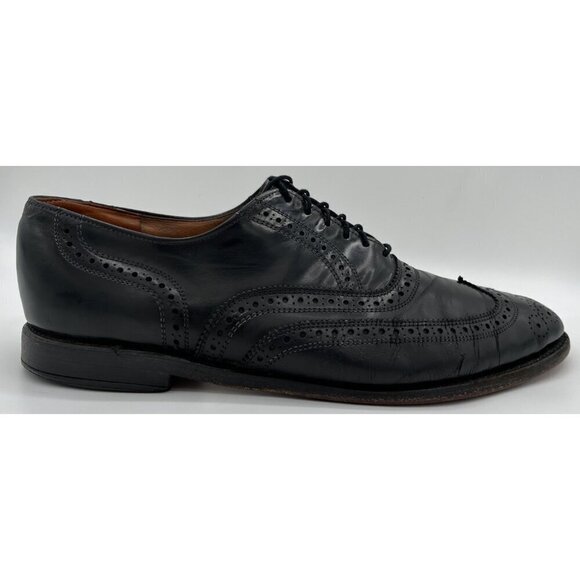 Allen Edmonds Lloyd Black Leather Wingtip Brogue Oxford Dress Shoe Mens 10.5 D main image 7